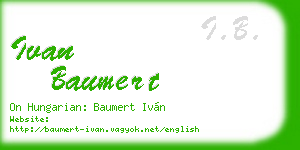 ivan baumert business card